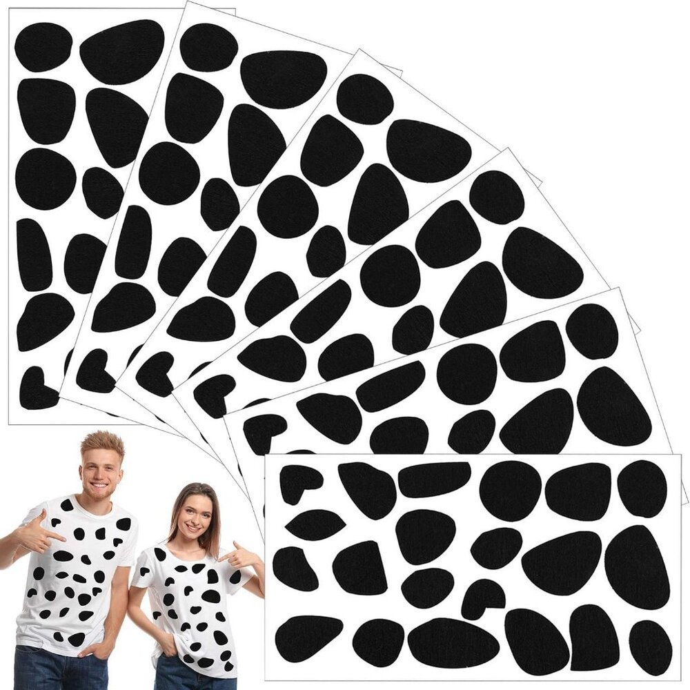 Adhesive Felt Pads Dalmatian Halloween DIY Costume Party Black 20 Sheets 400 Pad